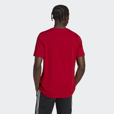 Herr Originals Röd Ajax Amsterdam Essentials Trefoil Tee