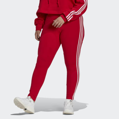 Adicolor Classics 3-Stripes Tights (store størrelser) Rød