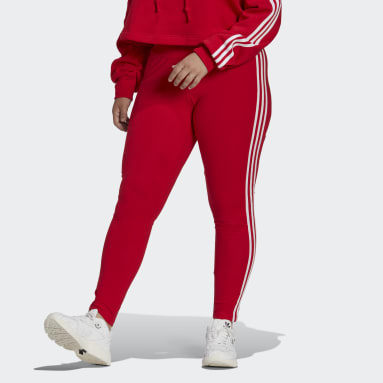 Kvinder Originals Rød Adicolor Classics Plus Size 3-Stripes tights