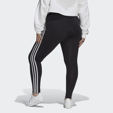 Ženy Originals čierna Legíny Adicolor Classics 3-Stripes (plus size)