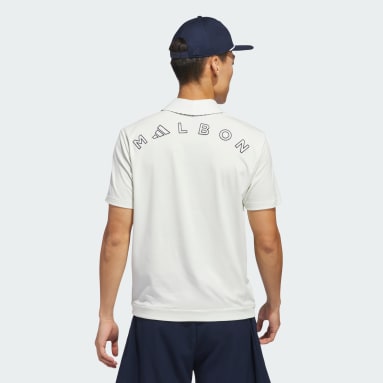 Men Golf Green adidas x Malbon Button Polo Shirt