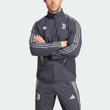 Men Football Grey Juventus Anthem Jacket