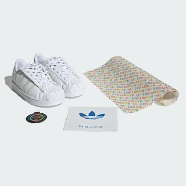 Calzado para niños Superstar con luces LED y cordones elásticos con cierre de comodidad