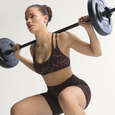 Optime Leopard Strappy Light Support Bra