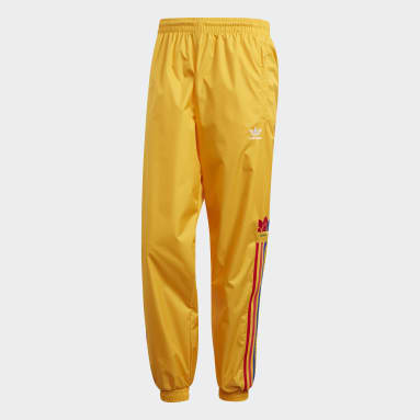 Men Originals Yellow 3D Trefoil 3-Stripes Track Pants