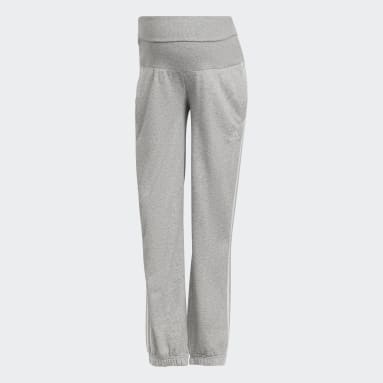 Calça Essentials Cotton 3-Stripes (Gestante) Cinza Mulher Sportswear