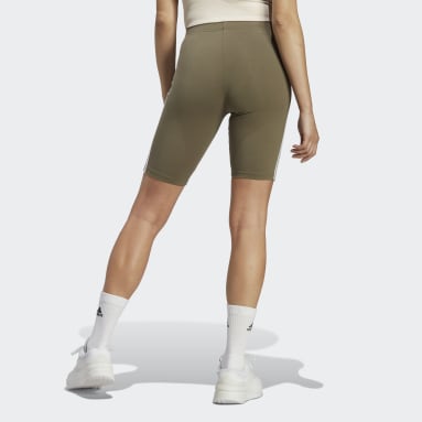 Women's Sportswear Green Essentials 3-Stripes Bike Shorts