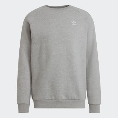 Sweat-shirt Adicolor Essentials Trefoil Crewneck gris Hommes Originals