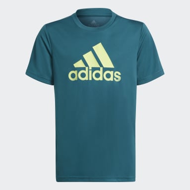 Jungen Sportswear adidas Designed To Move Big Logo T-Shirt Türkis