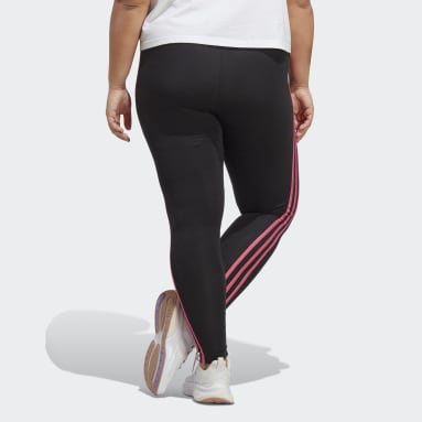 Ženy Sportswear černá Legíny Essentials 3-Stripes (plus size)