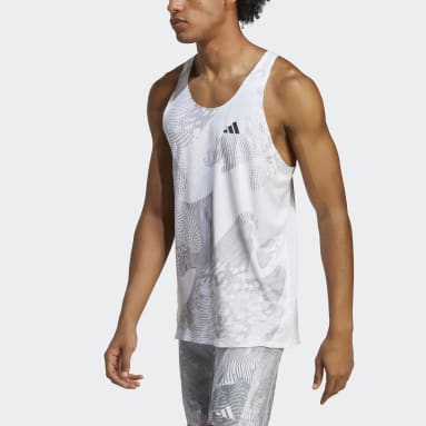 Camiseta de corredor Adizero Blanco Hombre Running