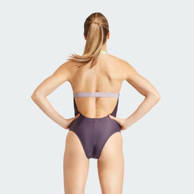 Women Sportswear Purple Sportswear Colorblock Swimsuit