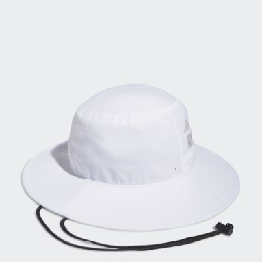 Men Golf White Crestable Wide-Brim Golf Hat