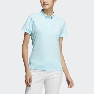 Women Golf Blue AEROREADY Deboss Polo Shirt