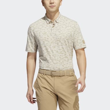 Men Golf Beige Go-To Camo-Print Polo Shirt