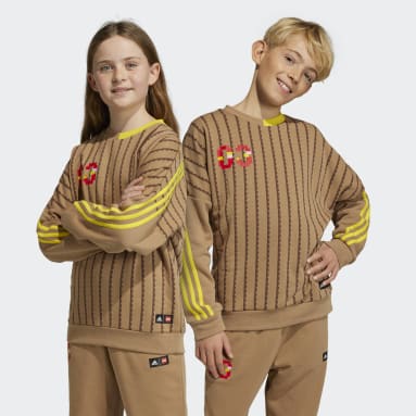 키즈 Brown 아디다스 x 클래식 레고 크루넥 스웨트셔츠