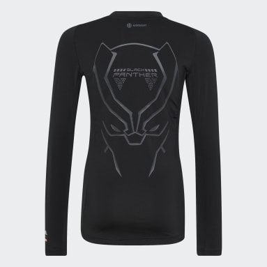 Camisola Techfit Black Panther Marvel Preto Rapazes Sportswear