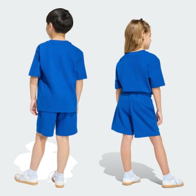 T-shirtset med våffelmönstrad och lös passform