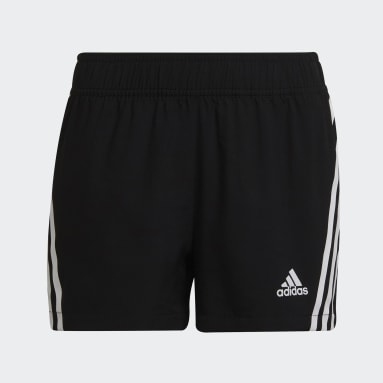 Girls Sportswear Black AEROREADY Training 3-Stripes Shorts