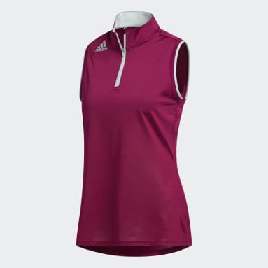 Gradient Quarter-Zip Sleeveless Polo Shirt