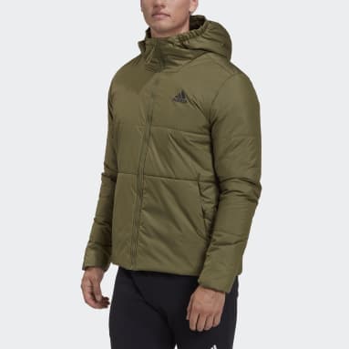 Giacca BSC 3-Stripes Hooded Insulated Verde Uomo Sportswear