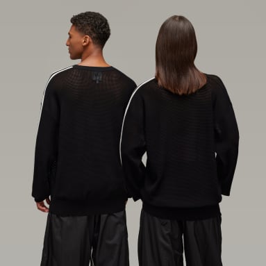 เสื้อสเวตเตอร์คอกลมผ้าถักพิมพ์ลาย Y-3