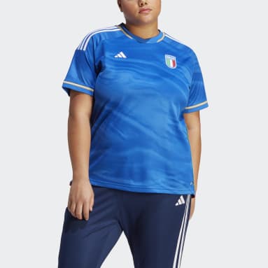 Women Football Blue Italy Women's Team 23 Home Jersey (Plus Size)
