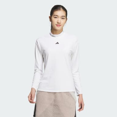 เสื้อโปโลคอสูงแขนยาวผ้าแจ็คการ์ดแต่งโลโก้