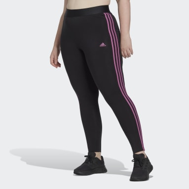 Women Sportswear Black Essentials 3-Stripes Leggings (Plus Size)