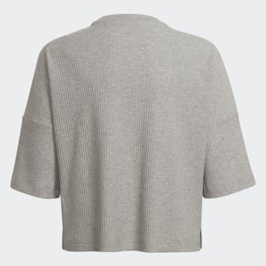 Sweat-shirt Yoga Lounge Cotton Comfort Gris Filles Sportswear