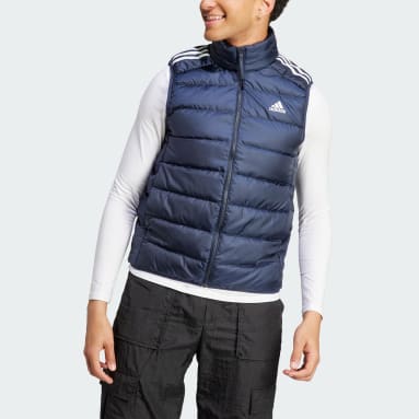 Giacca senza maniche imbottita Essentials 3-Stripes Light Blu Uomo Sportswear