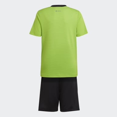 Kids Training Green Football-Inspired X Summer Set