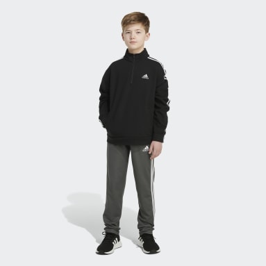 Youth Lifestyle Black HALF ZIP 3S PLOVR