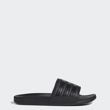 Black slides and flip flops Sandals and flip-flops Mens Shoes Sandals for Men Yeezy Rubber Slide core 2021 Shoes in Brown 