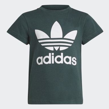 Polera Adicolor Trifolio Verde Niño Originals