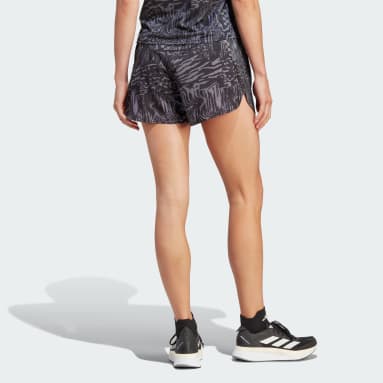 Short de running imprimé intégral 3 bandes Run Icons Noir Femmes Running