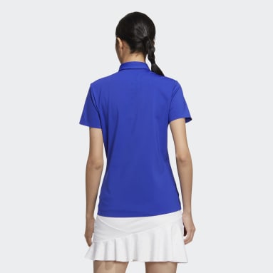 Women Golf Blue 스테이트먼트 펀칭 폴로 셔츠