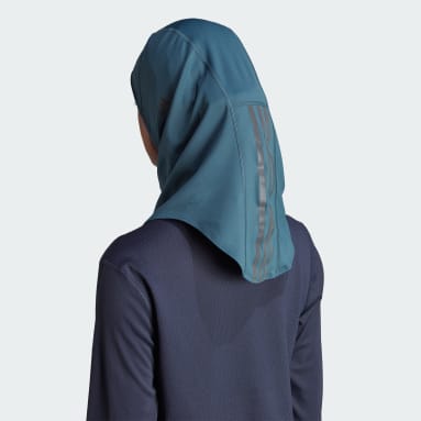 Women Running Turquoise Run Icons 3-Stripes Sport Hijab
