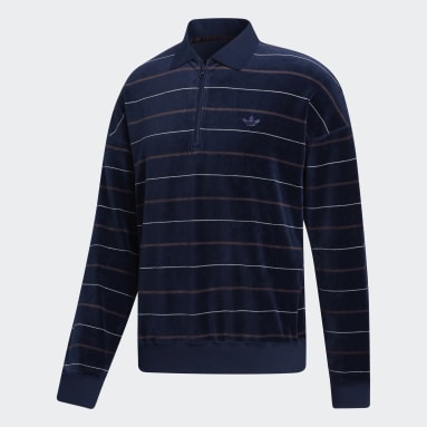 Originals modrá Pulóver Long Sleeve Velour Gender Neutral