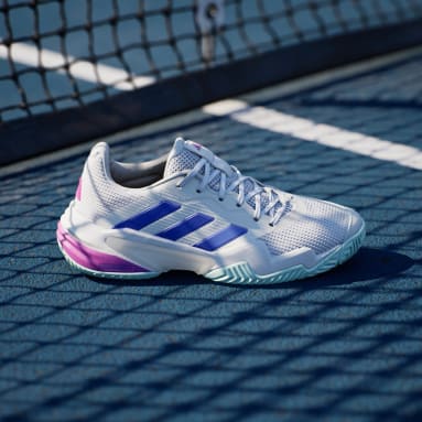 Adidas barricade 2018 boost grey/scarl men's shoes sale