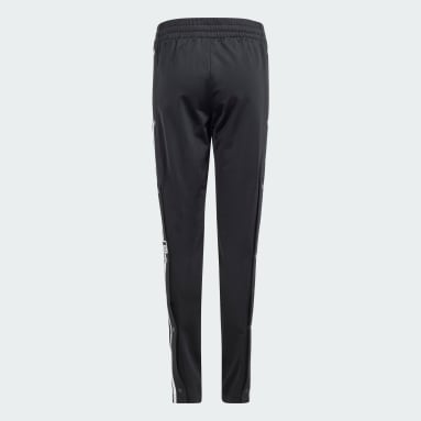 Adidas Tear Away Warm Up Track Pants Youth Boys XL 18-20 Black White Zip  Pockets