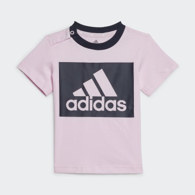 Infants Sportswear Pink Essentials Tee and Shorts Set
