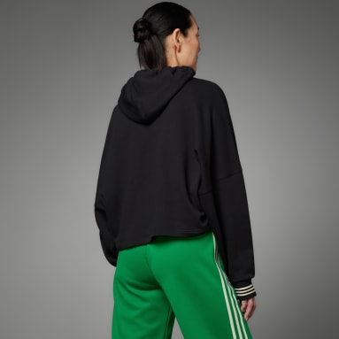Women Originals Black Adicolor 70s Cropped Hoodie
