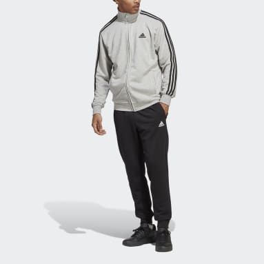Men Sportswear Grey Basic 3-Stripes French Terry Track Suit