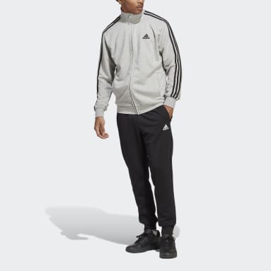 Muži Sportswear Siva Tepláková súprava Basic 3-Stripes French Terry