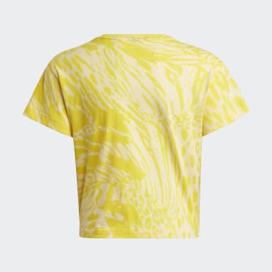 T-shirt en coton coupe standard imprimé animal Future Icons Hybrid jaune Adolescents 8-16 Years Sportswear