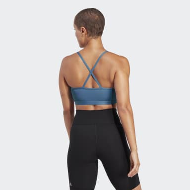 Top Treino Suporte Leve AeroReact Azul Mulher Training