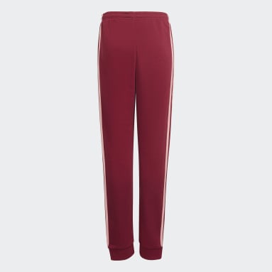 Pantalón adidas Essentials 3 Tiras Felpa Francesa Rojo Niña Sportswear