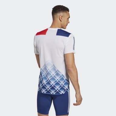Heren Hardlopen wit Adizero Promo T-shirt