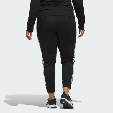 Women's Sportswear Black Essentials Warm-Up Slim Tapered 3-Stripes Track Pants (Plus Size)